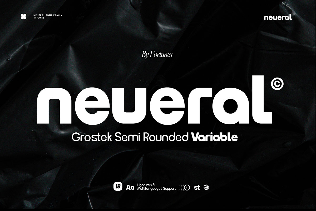 Neueral Font Family rendition image