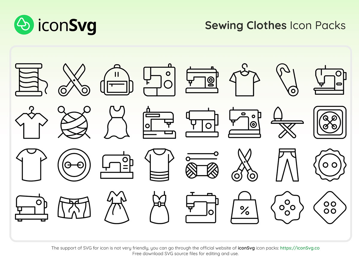 Sewing Clothes Icon Packs rendition image