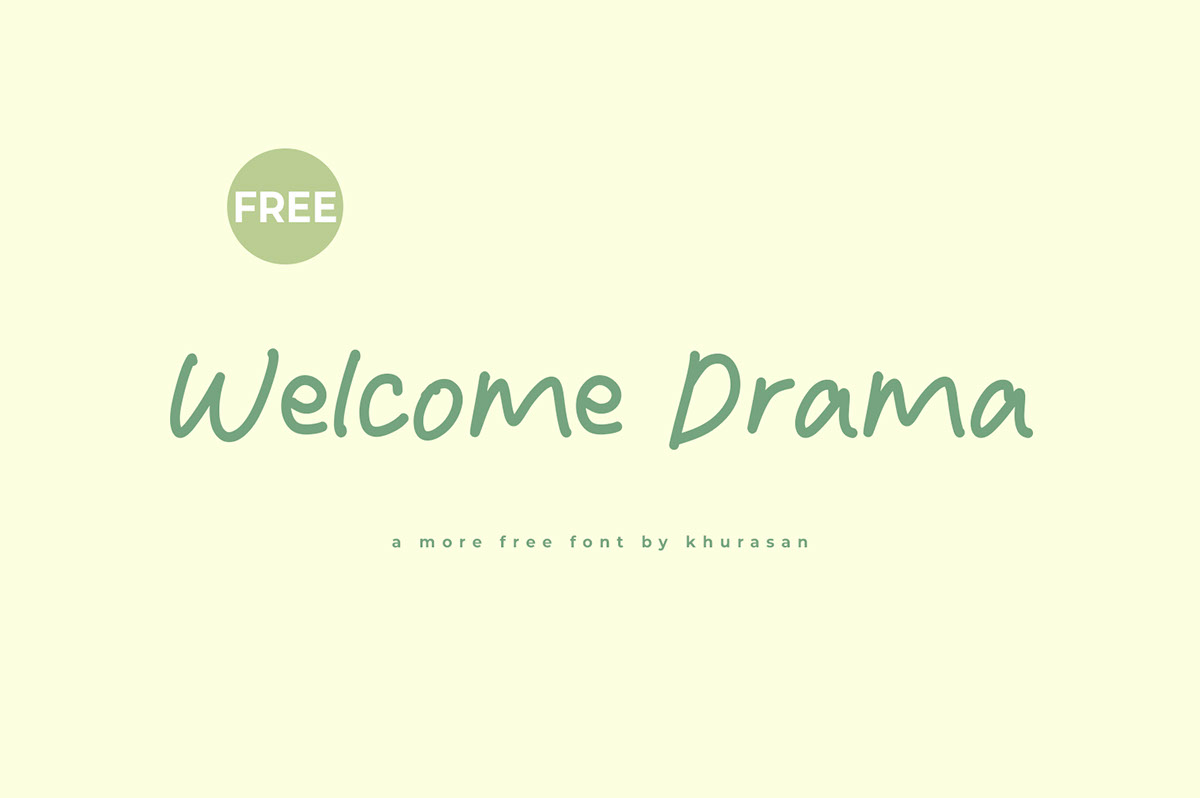 Welcome Drama Font rendition image