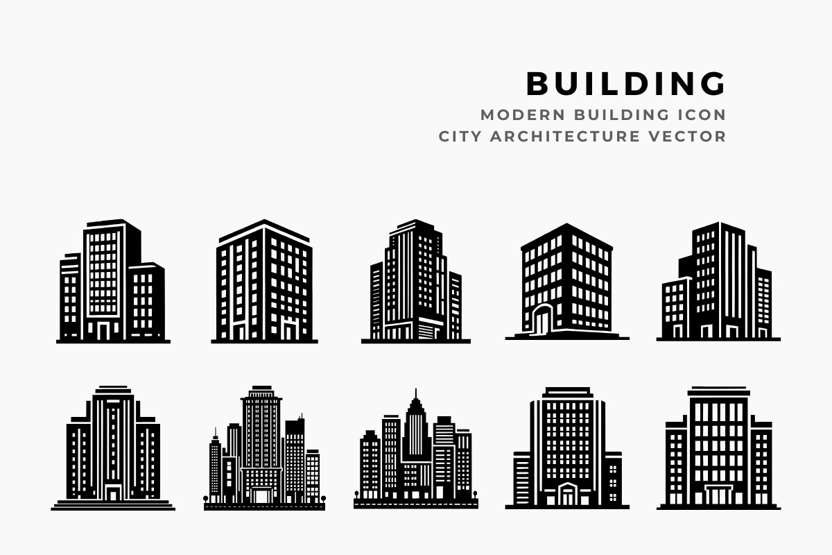 Free Vector Building Icon Building Icon Vector on Behance :: Behance