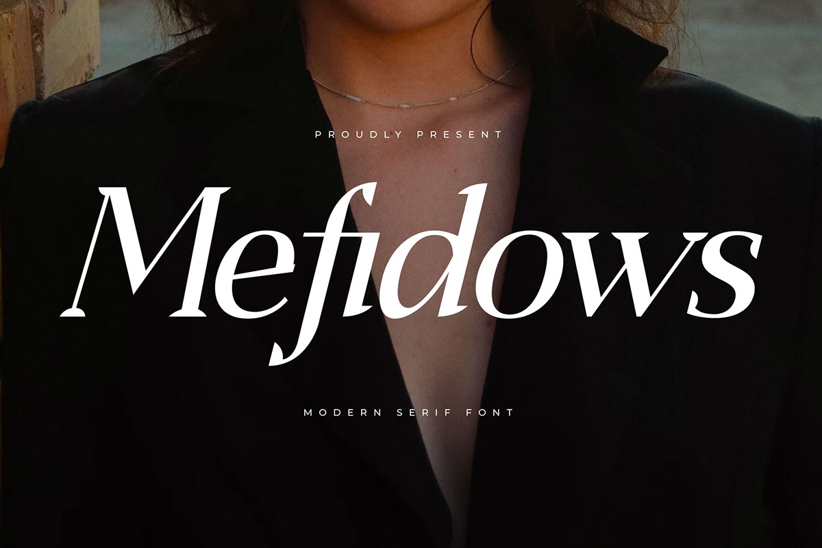 Mefidows - Modern Serif Font rendition image