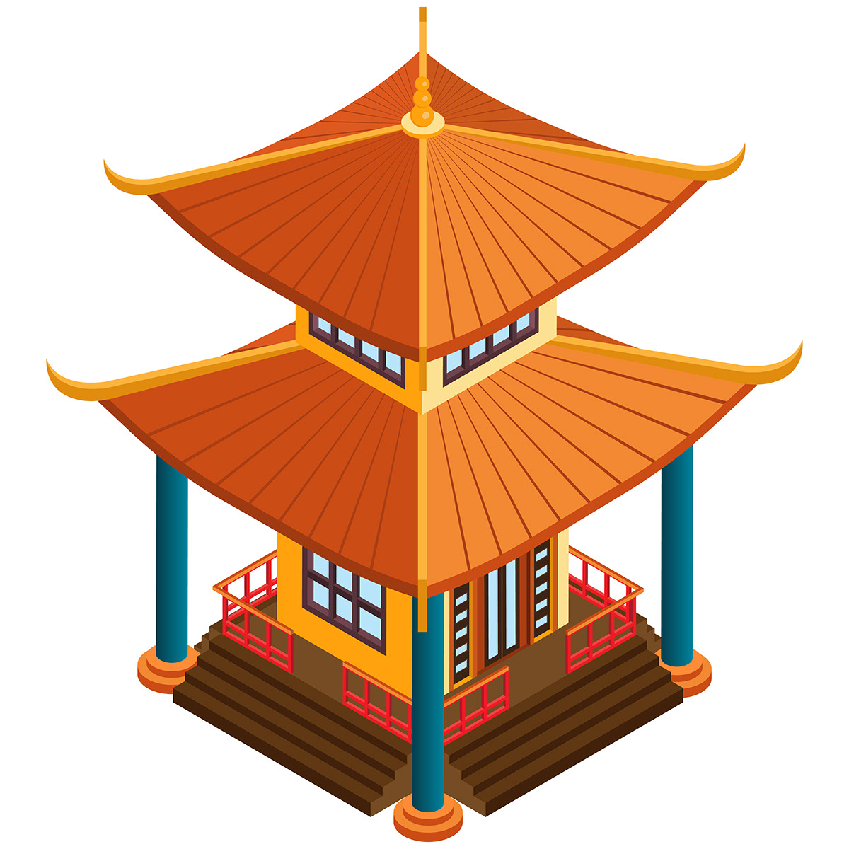 Chinese Traditional House rendition image