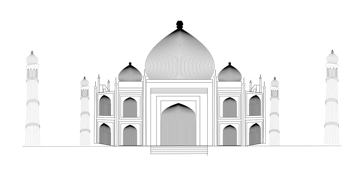 Taj Mahal rendition image