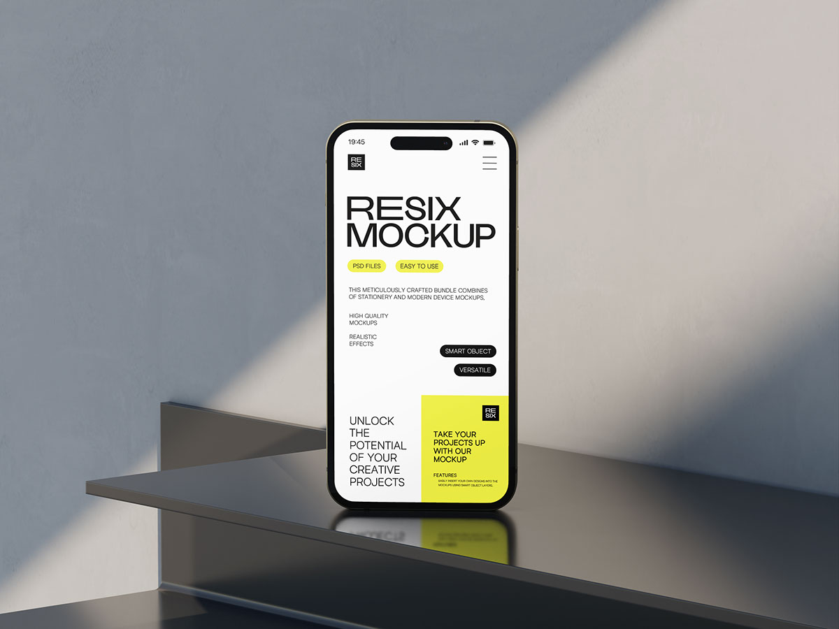 Free Mockup - Resix Clean Style rendition image