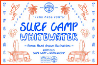 bonus surfing illustrations from Surf Camp font set