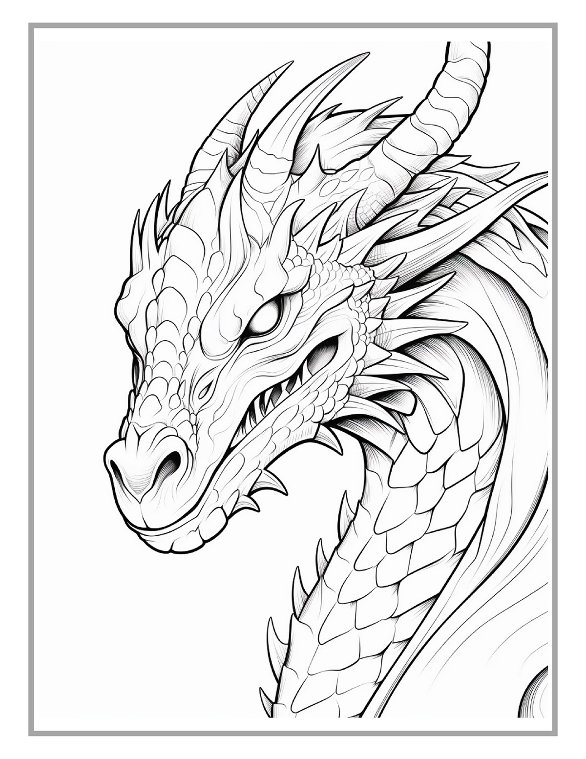 Dragon Coloring Pages rendition image