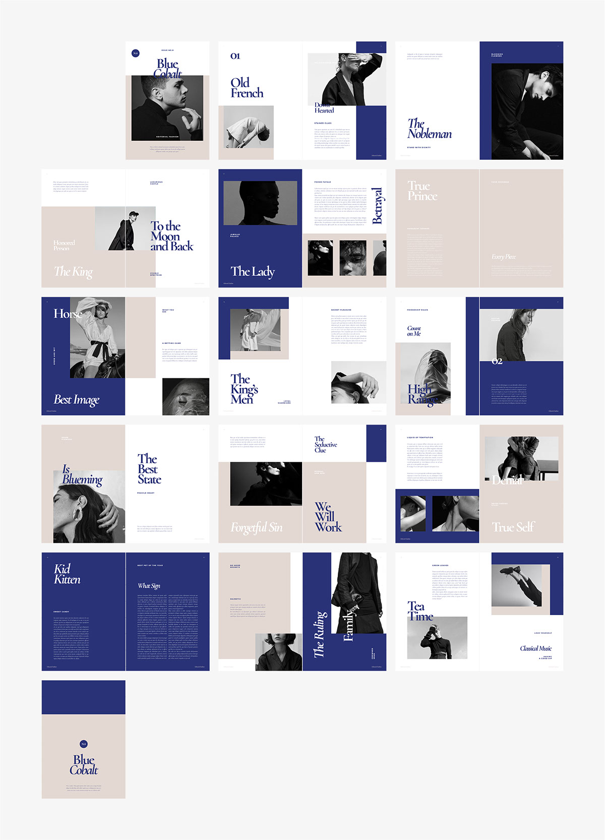 BLUE Multipurpose Catalog InDesign Template rendition image