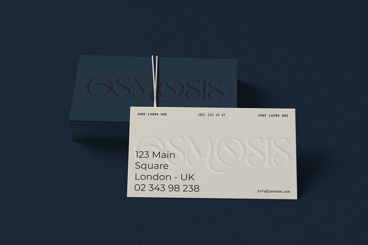 OSMOSIS Business Card Mockup V 5 rendition image