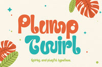 PLump Twirl Typeface