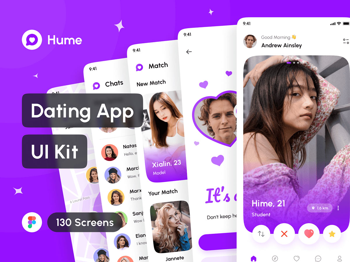 Hume - Dating App UI Kit rendition image