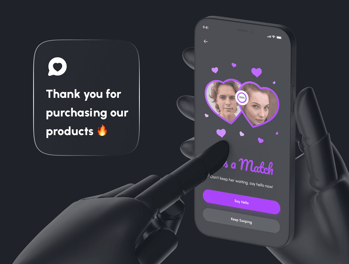 Hume - Dating App UI Kit rendition image