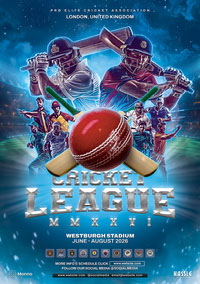 Cricket Flyer Template PSD