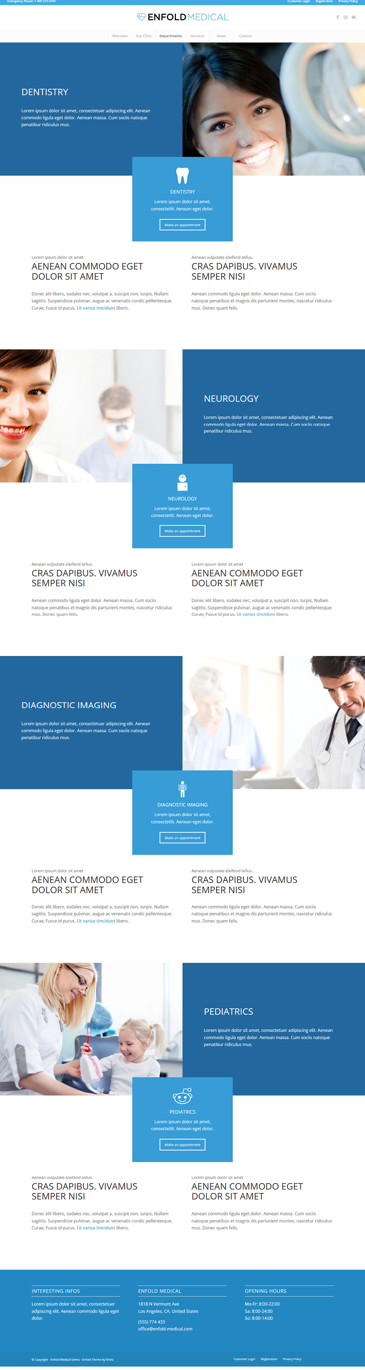 Medical Website Design rendition image