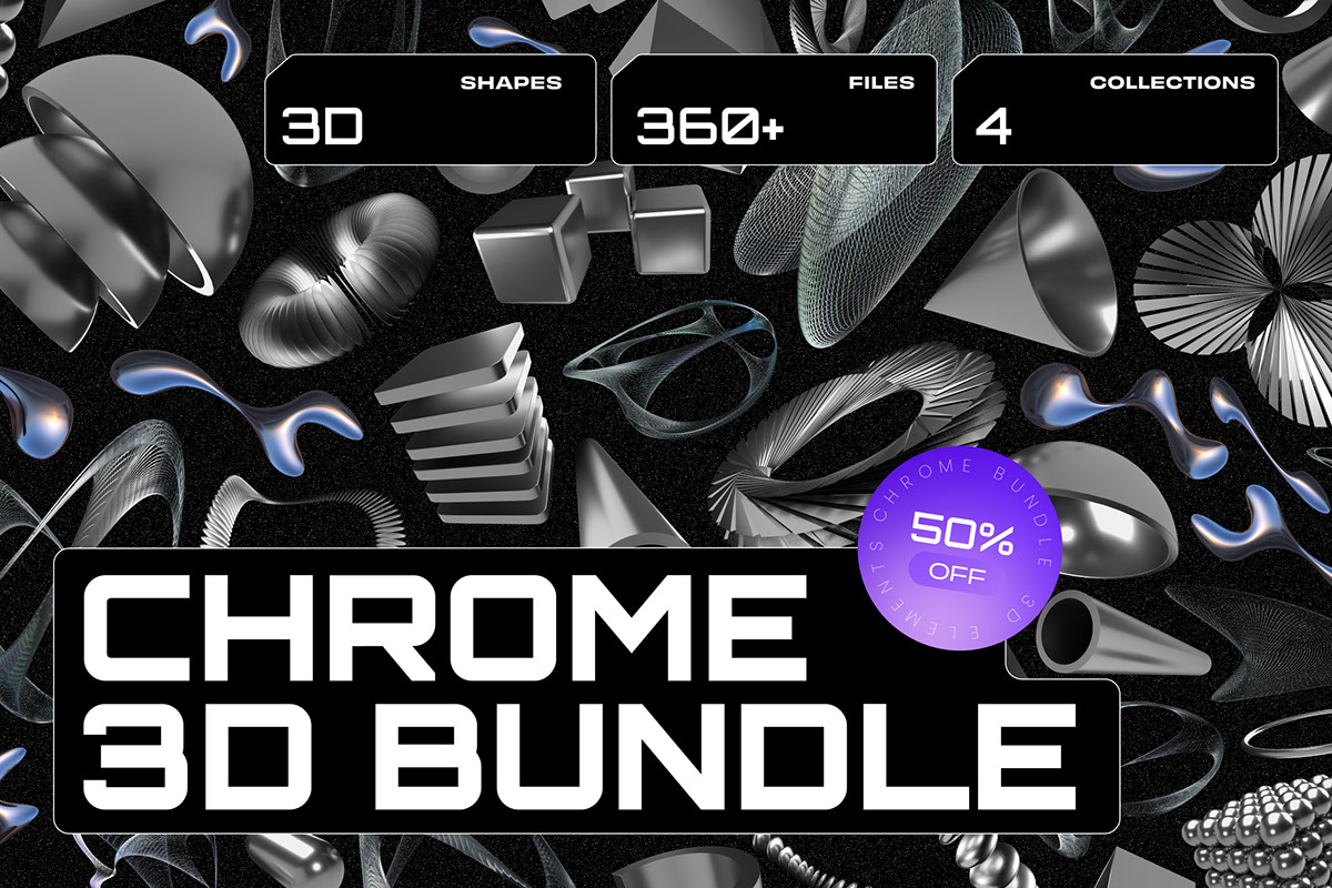 Chrome 3D Bundle on Behance :: Behance
