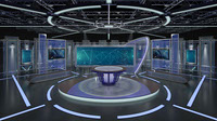 Virtual TV Studio Set Green screen background