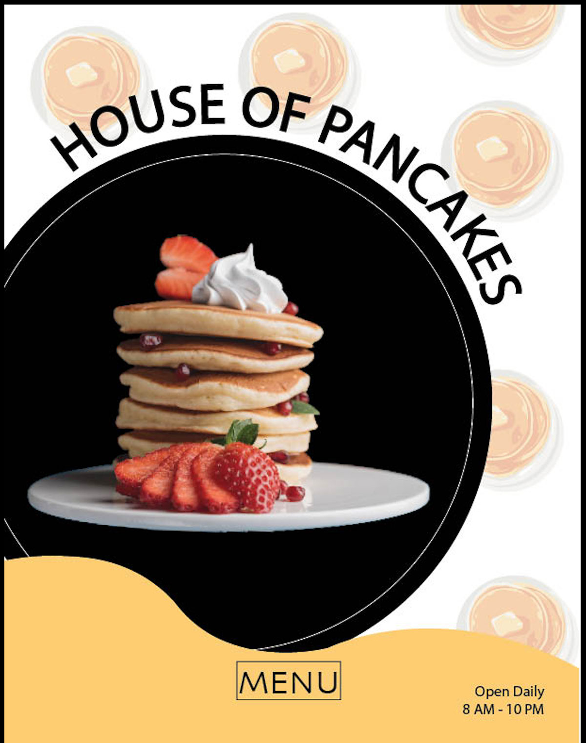 House of Pancakes Menu rendition image