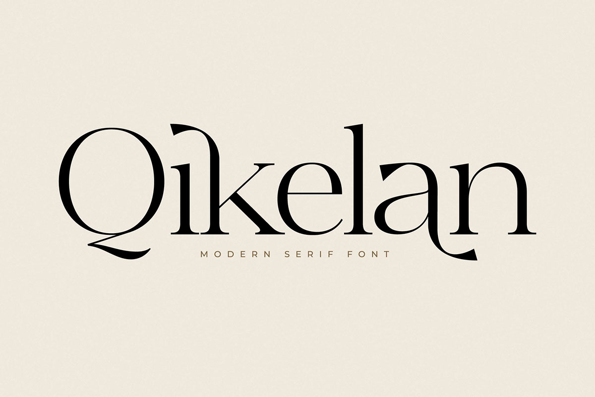 Qikelan - Modern Serif Font rendition image