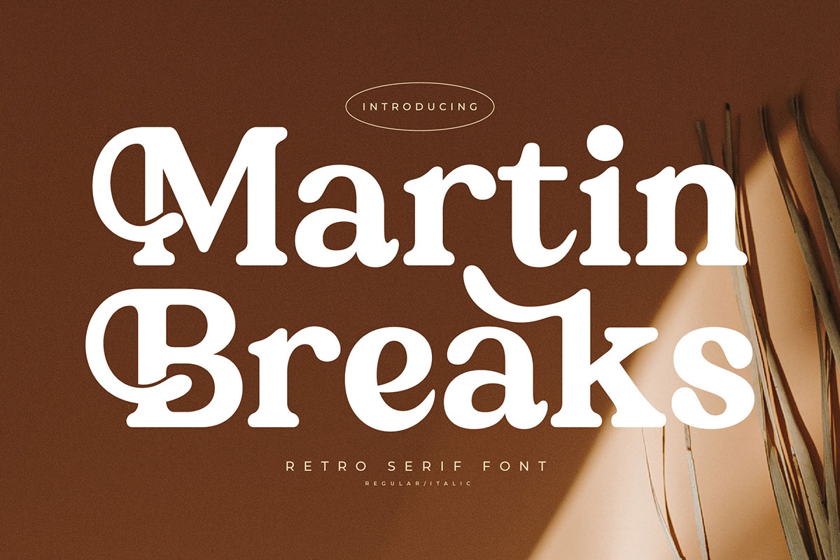 Martin Breaks - Retro Serif Font rendition image