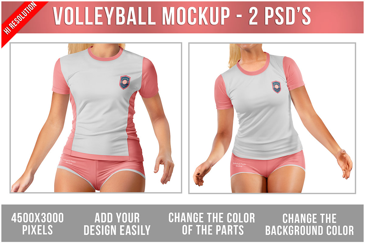 Volleyball Player Mockup rendition image