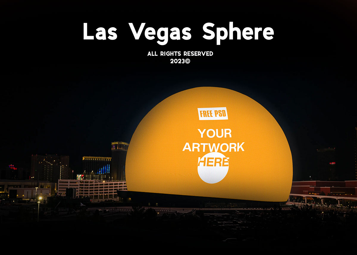 Las Vegas Sphere Mockup rendition image