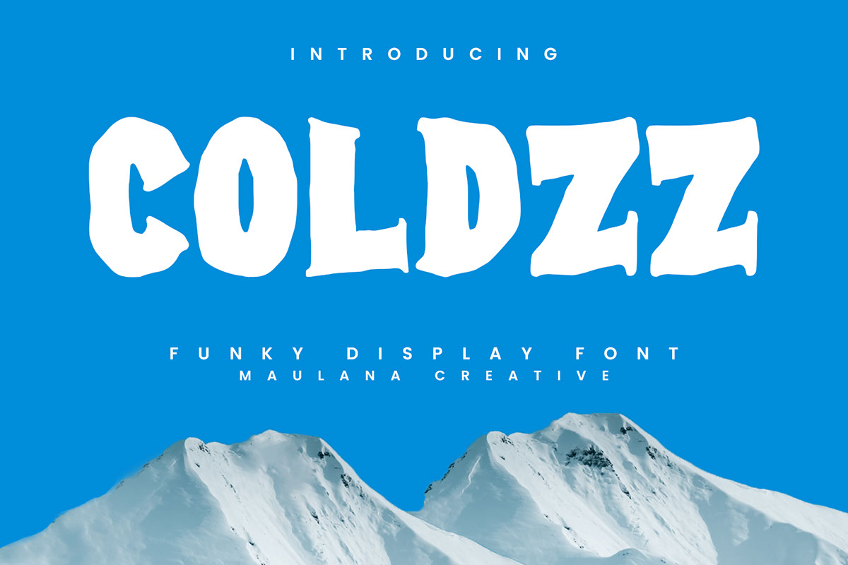 Coldzz Freeze Funky Display Font Vintage rendition image