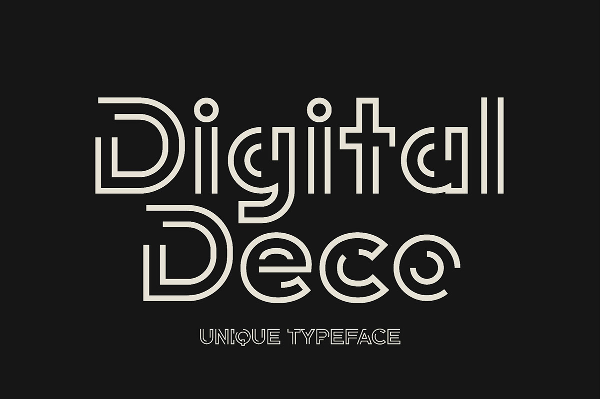 Digital Deco Typeface rendition image