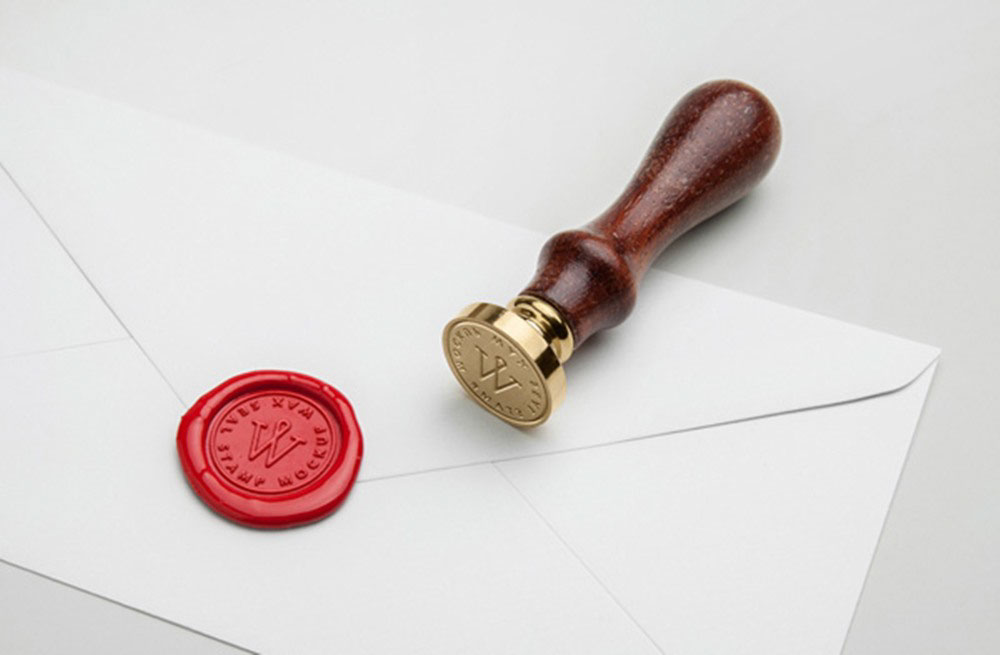 Wax Seal Stamp Free PSD Mockup 1 rendition image