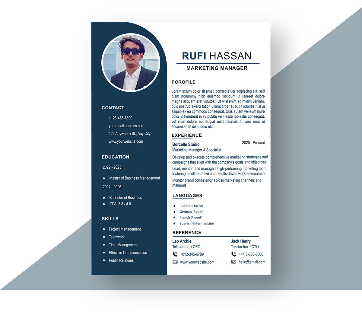 CV Template Design on Behance :: Behance