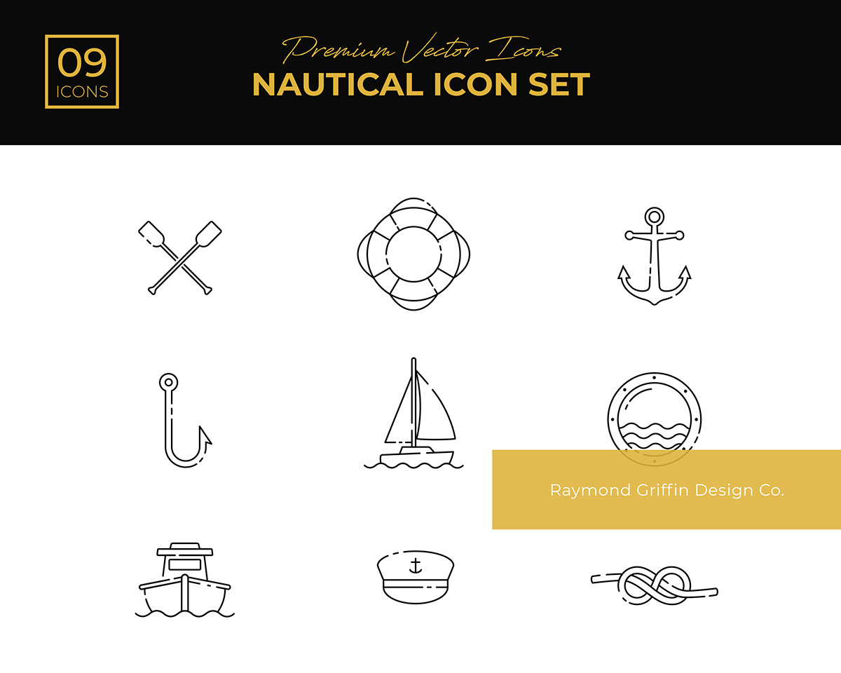 Nautical Icon Set rendition image