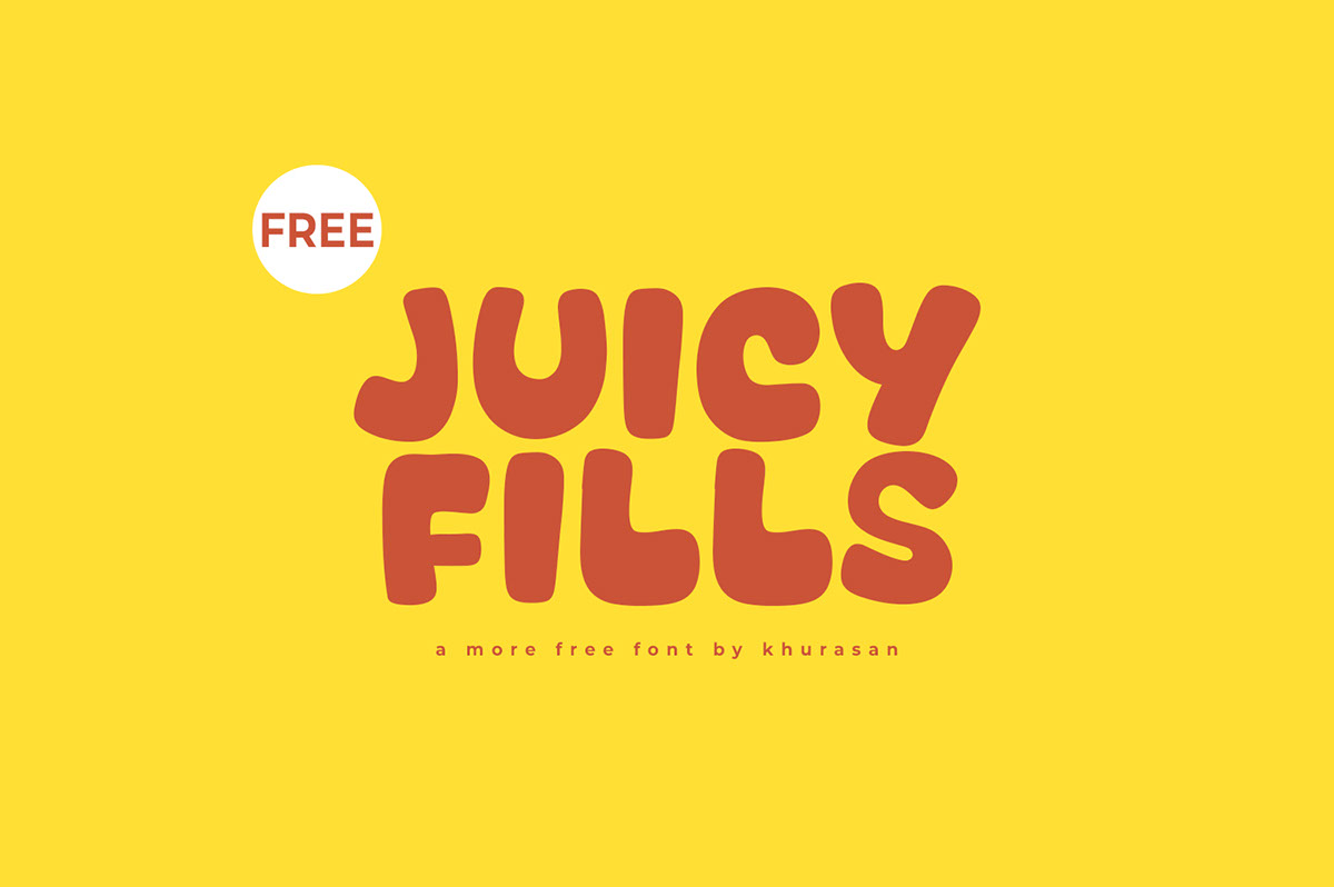 Juicy Fills Font rendition image