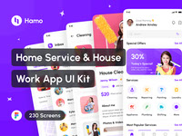Hamo - Home Service and House Work App UI Kit