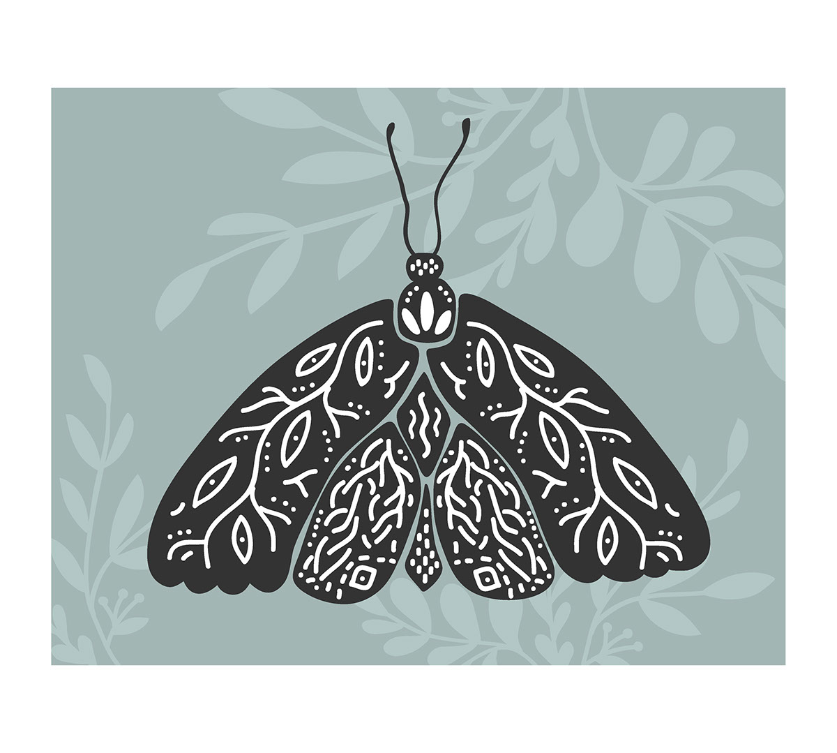 Boho Butterflies Vector Graphics rendition image