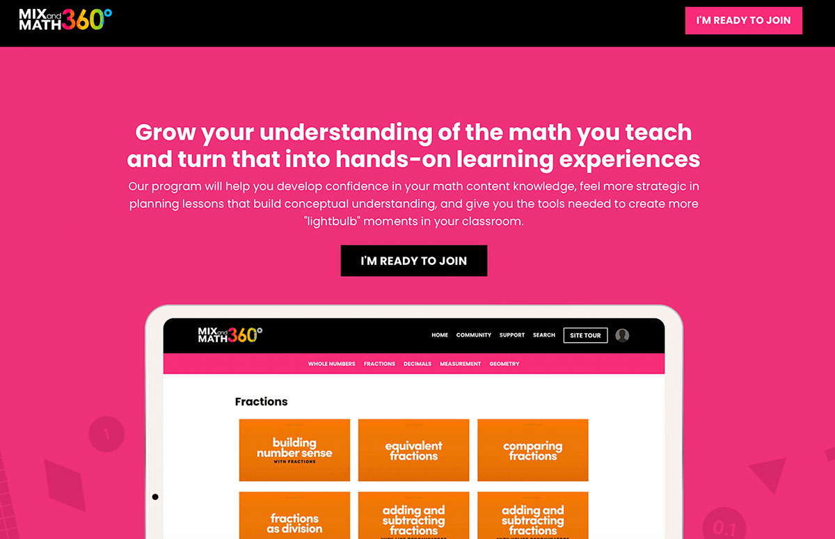 Mix and Math 360 Sales Page on Behance Behance