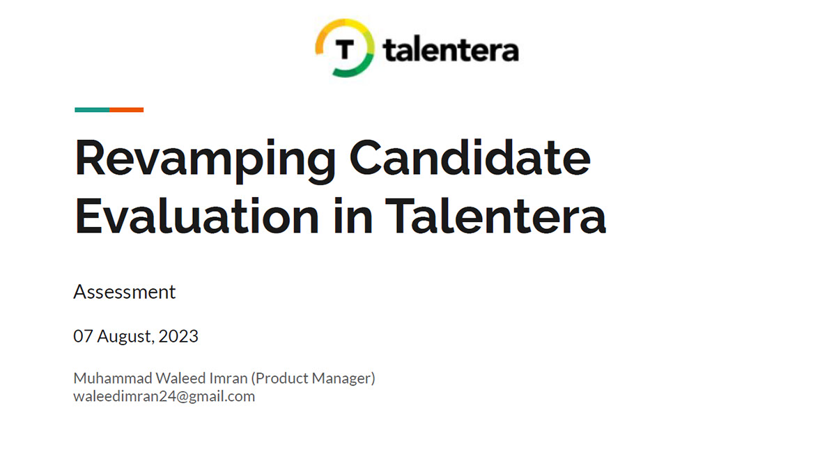 Candidate Evaluation Revamp Talentera rendition image