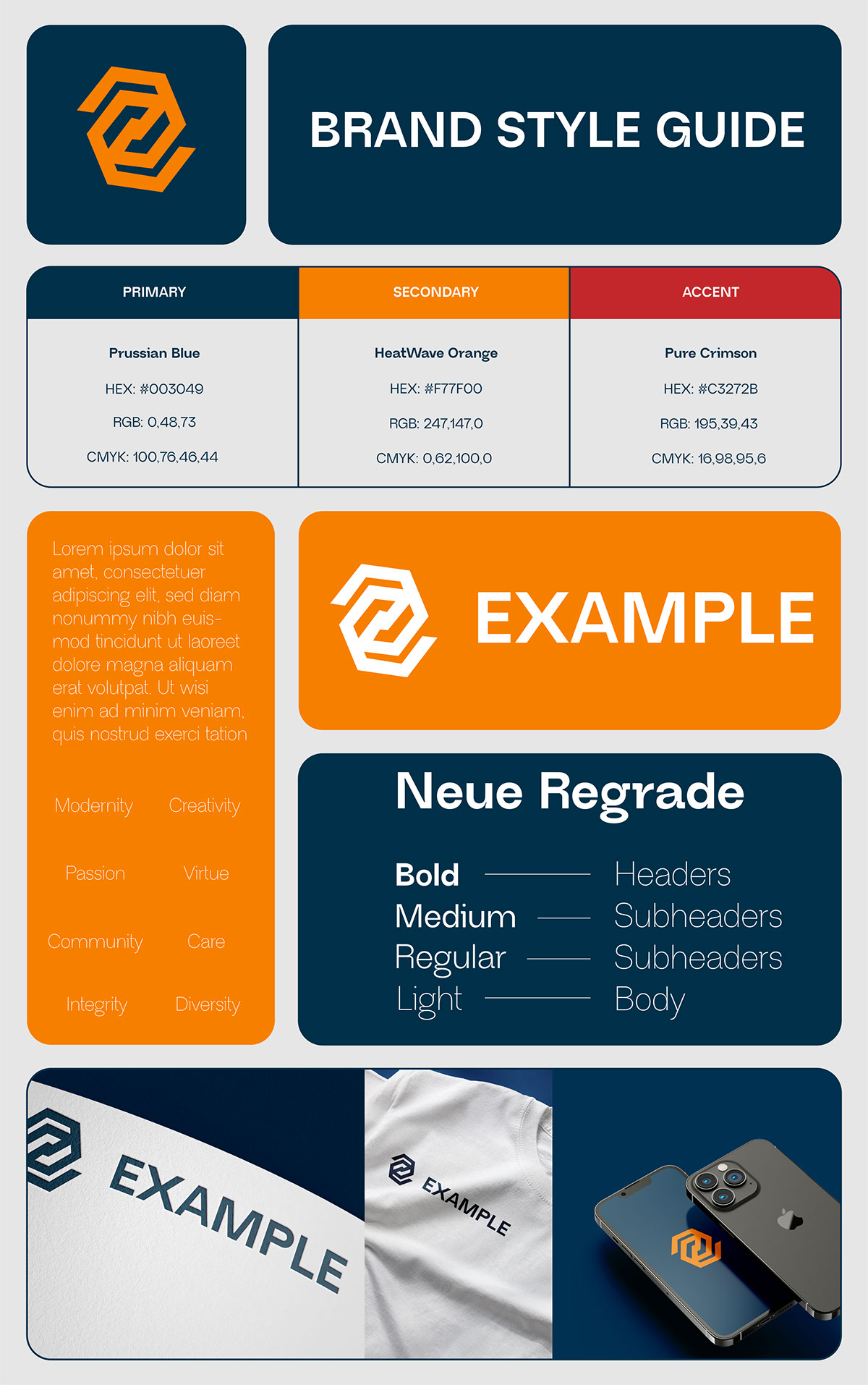 Free Brand One-Pager Template rendition image