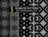 Dark Camellia Quadra V6 - 5 Seamless Patterns Pack