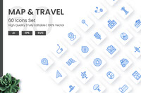 Map and Travel Icon