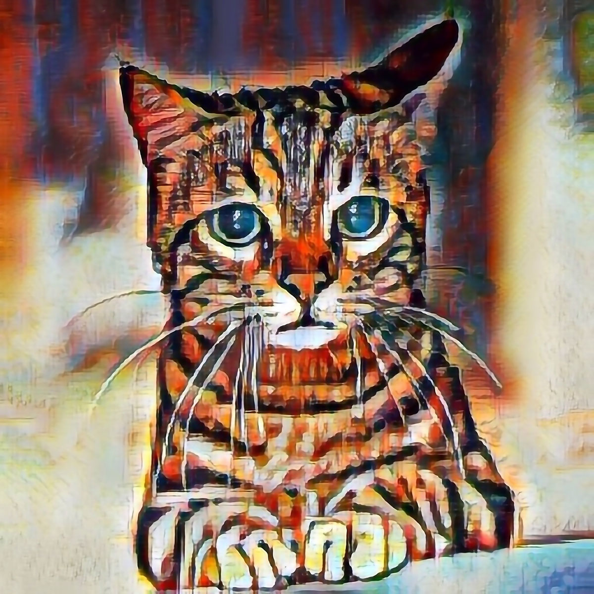 Magnetic Brown Cat rendition image