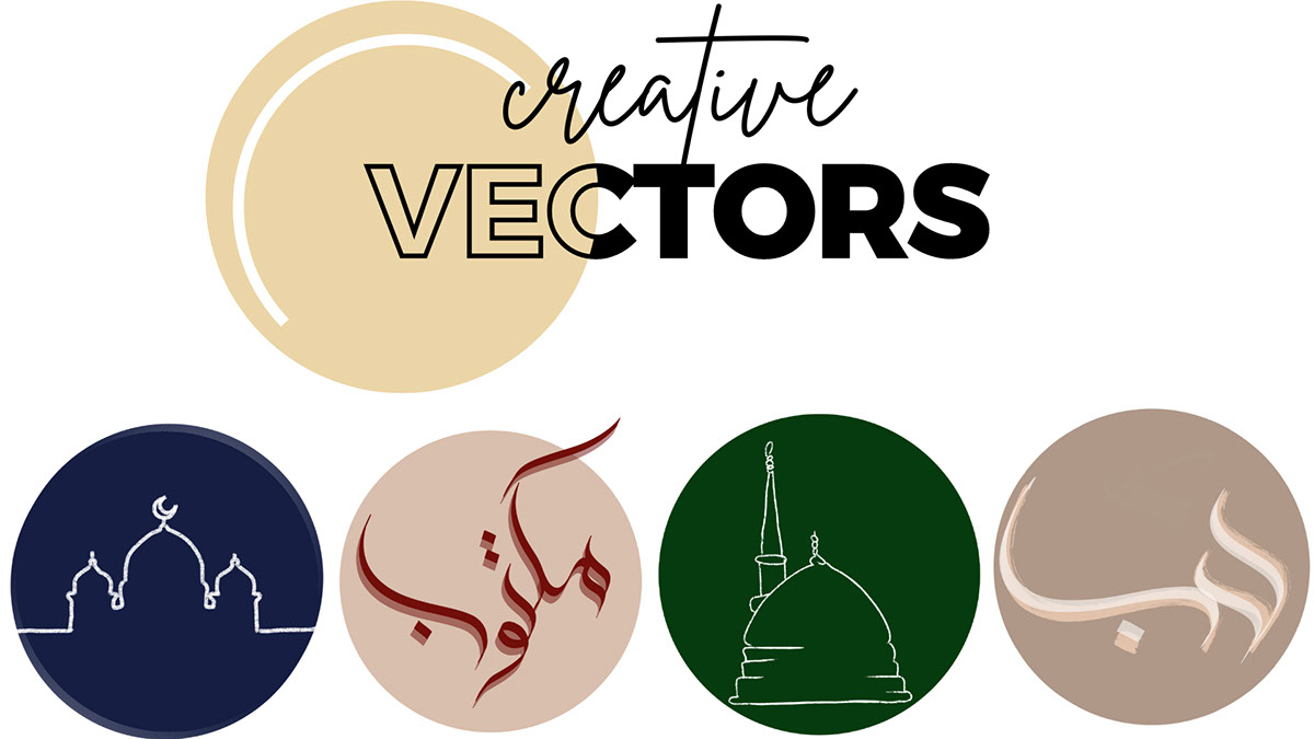 Vector Maktoob typography in arabic rendition image