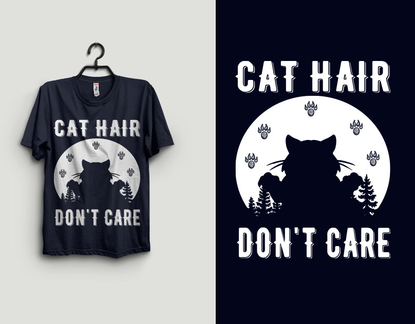Cat T shirt Design rendition image