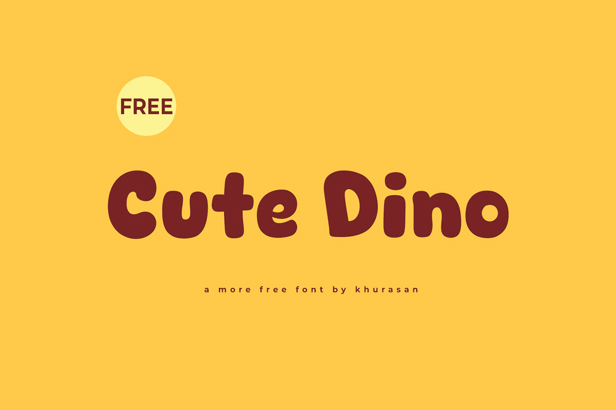 Cute Dino Font rendition image