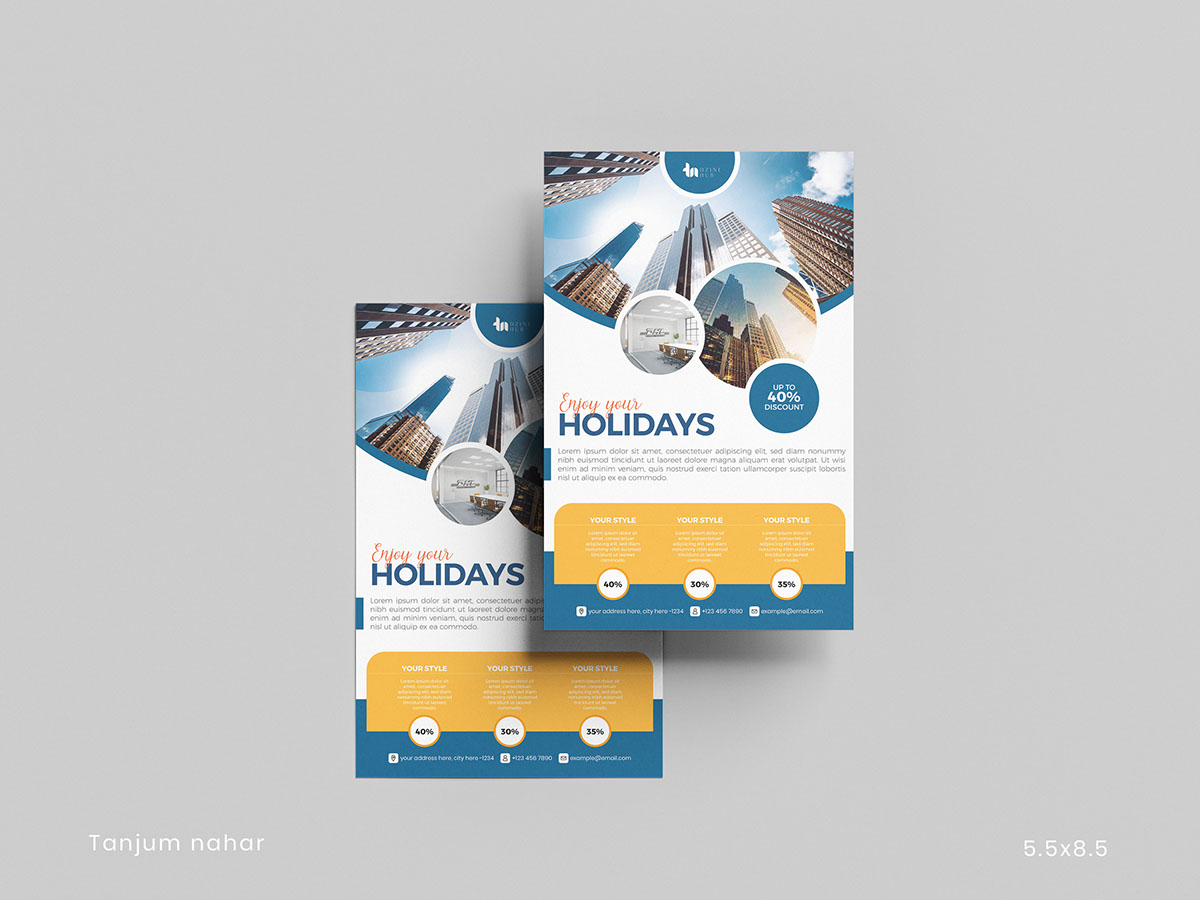 2024 Holiday Travel flyer template free rendition image