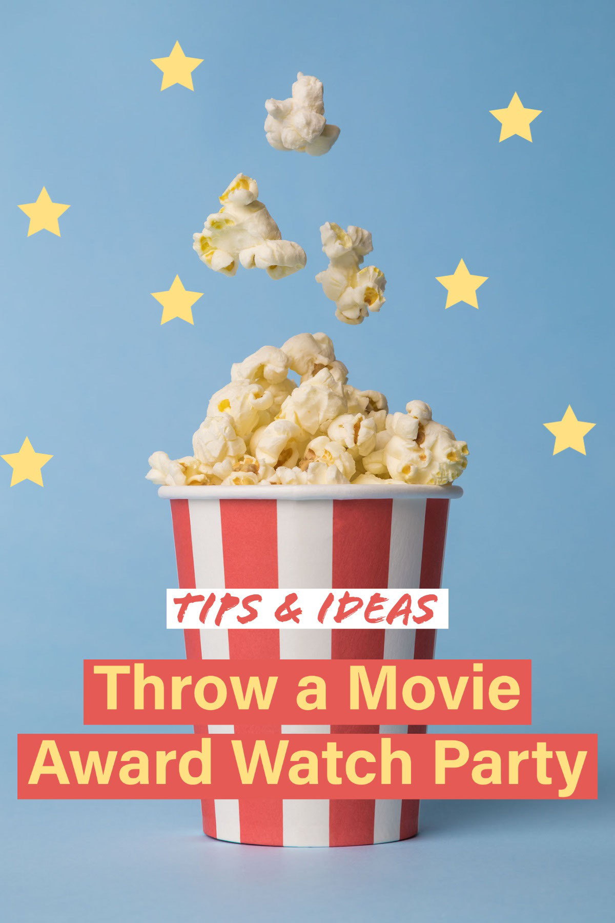 Blue & Yellow Movie Award Party Pinterest Post Throw a Movie Award Watch Party Tips & Ideas