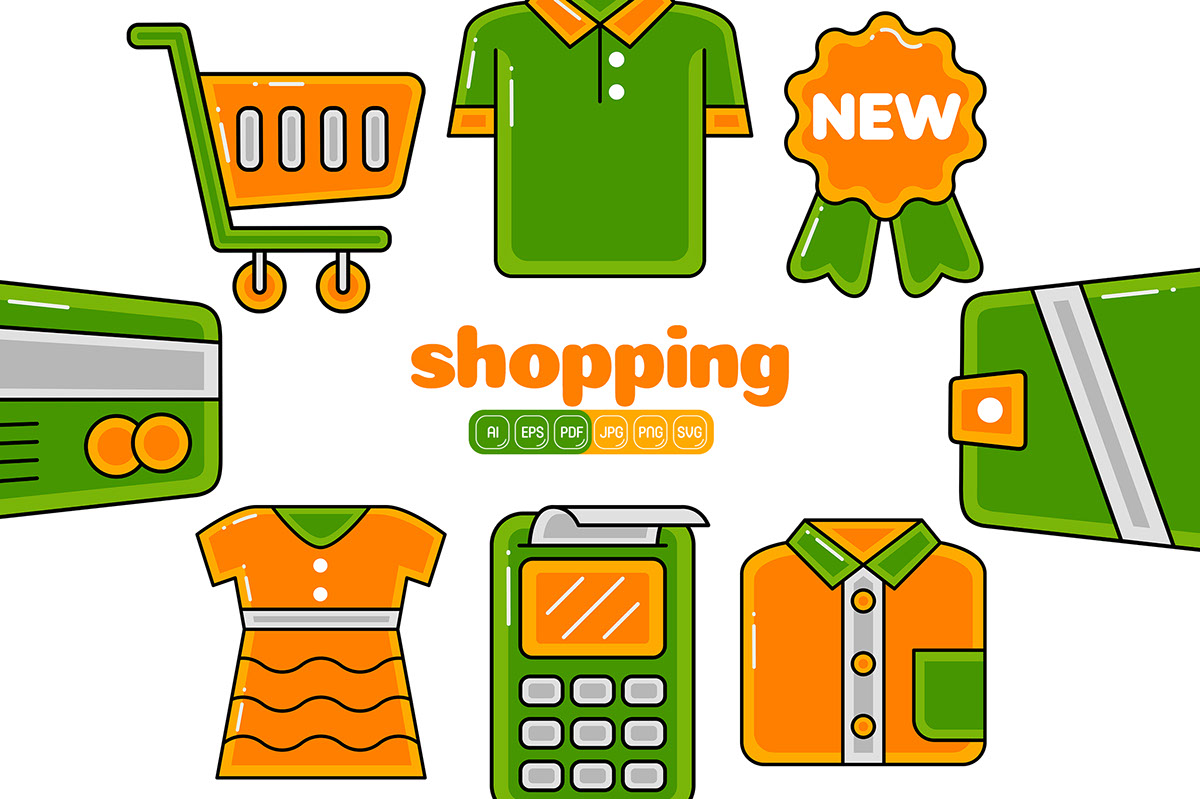 Shopping Element Vector Pack rendition image