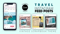 Travel Instagram Feed Posts - Links to Canva