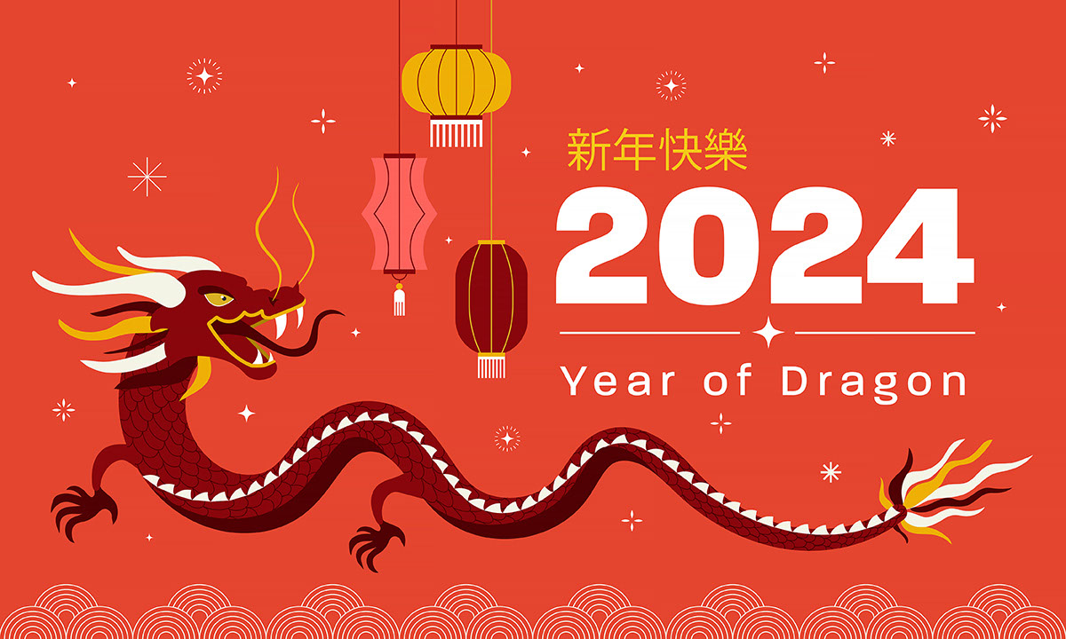 Chinese New Year- Year of the Dragon rendition image