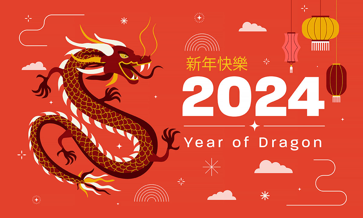 Chinese New Year- Year of the Dragon rendition image