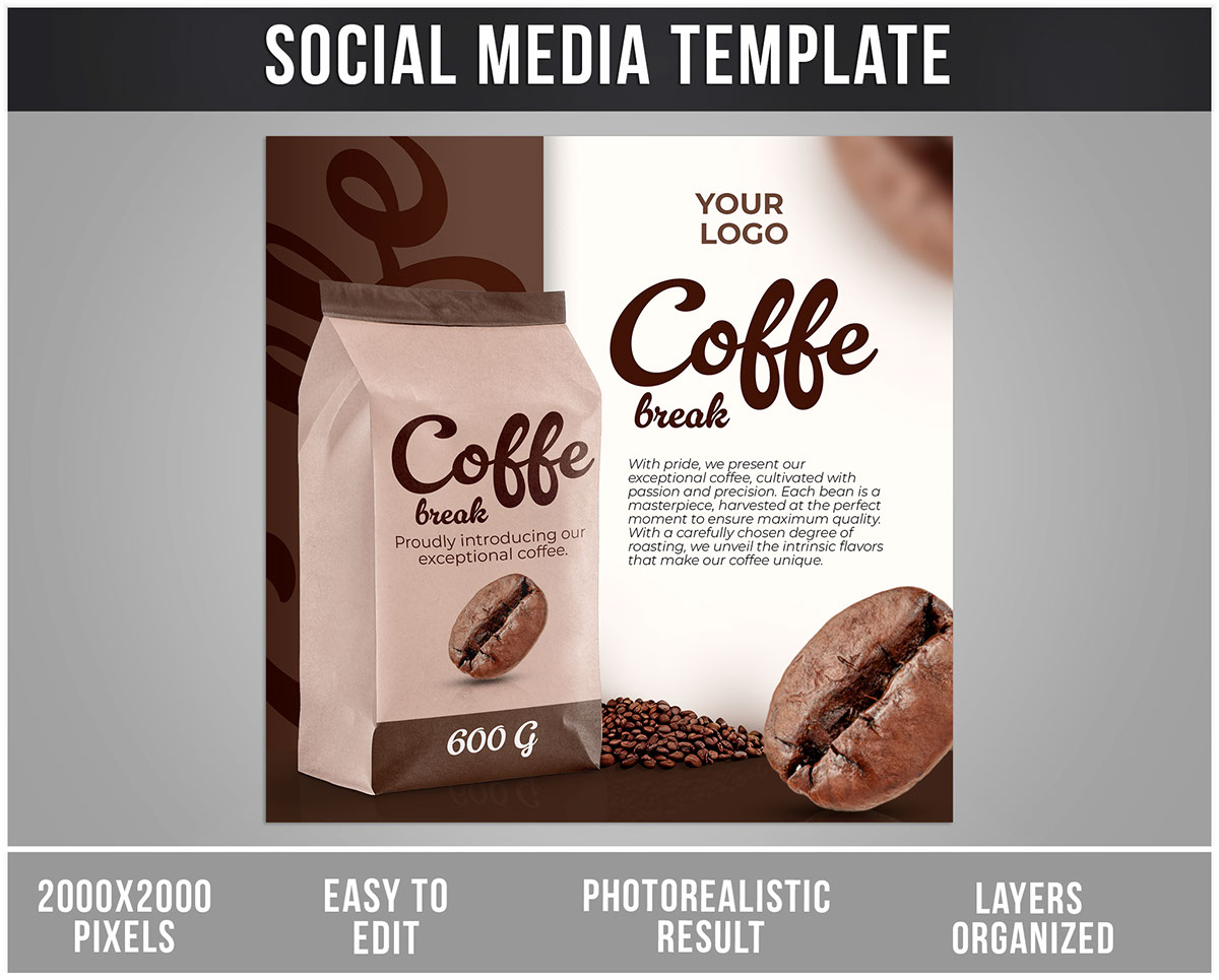 Post Coffee Shop Social Media Template rendition image