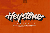 Heystone Typeface Extrude