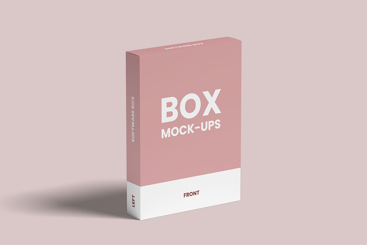 Software Box Packaging Mockup Free Download rendition image